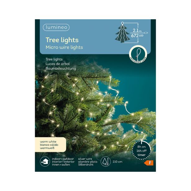 LUČKE LUMINEO MICRO LED 210 CM, 672L TOPLO BELE ZUNANJE