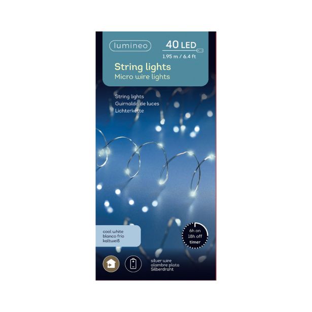 LUČKE LUMINEO MICRO LED HLADNO BELE 195 CM IP20 CM