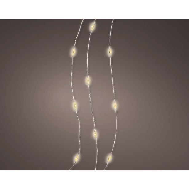 LUČKE LUMINEO STRING TOPLO BELE 60 LUČK, 295 CM, IP20