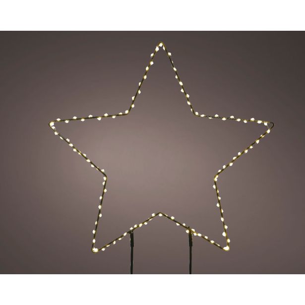 LUČKE LUMINEO ZVEZDA Z LED LUČKAMI, ZUN FI 38 CM ČRNA/TOPLE BARVE