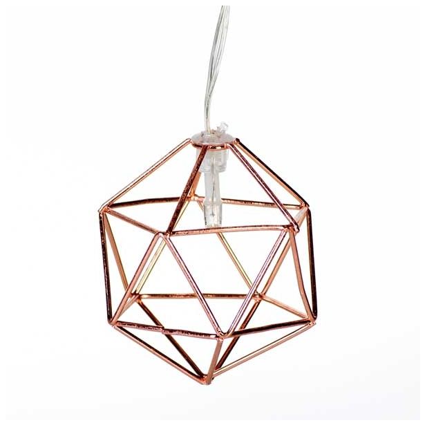 LUČKE MQ 10 LED 5 MM GEO BAKRENE KROGLE TOPLO BELE 31 V