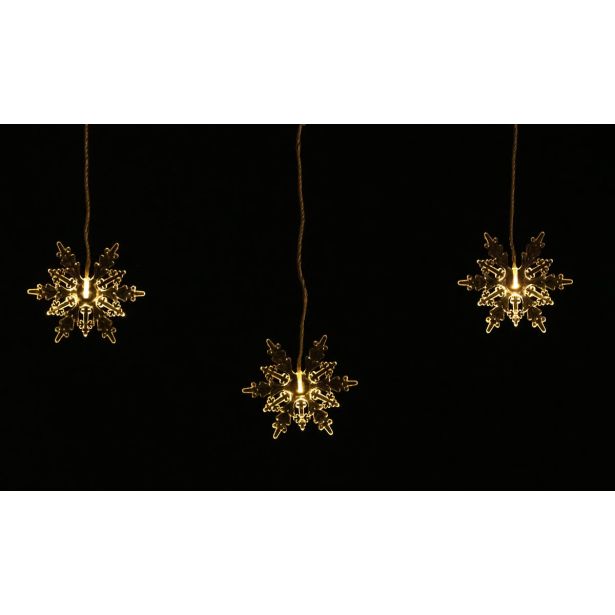 LUČKE MQ 10 LED LUČK, SNEŽINKE TOPLO BELE