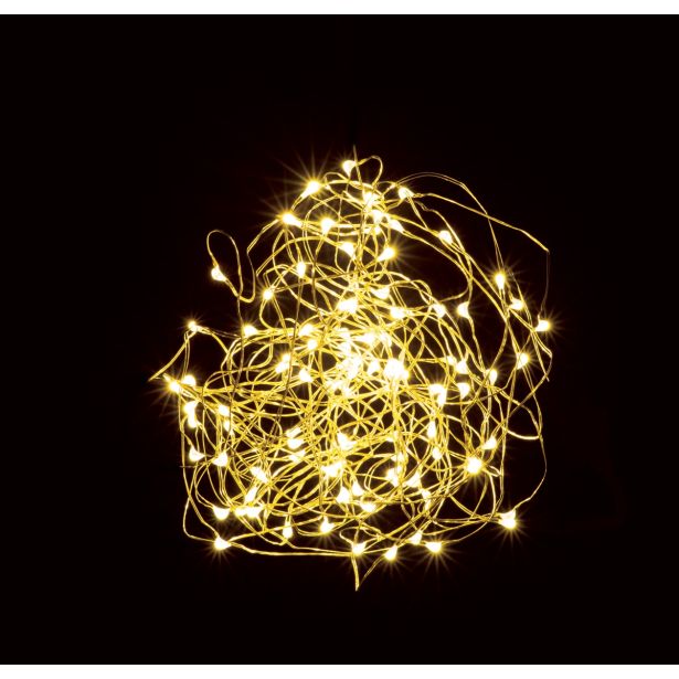 LUČKE MQ 100 MINI LED BELE BATERIJSKE TRANSPAR. ŽICA