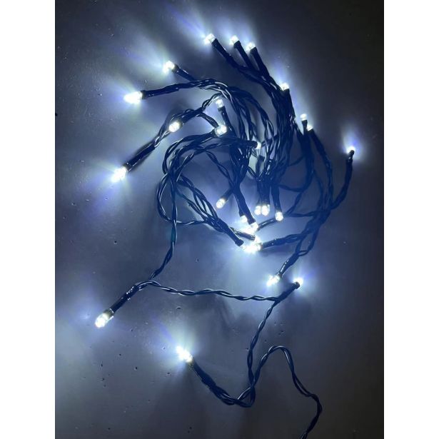 LUČKE MQ 30 LED BELE S KRMILNIK OM BATERIJSKE ČRNA ŽICA