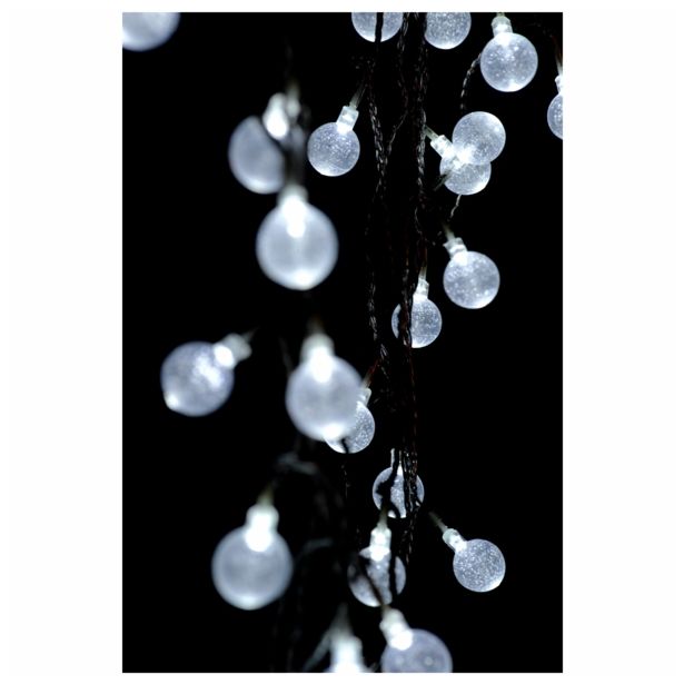 LUČKE MQ 40 LED KROGLICE 2.5 CM BELE Z MEHURČKI