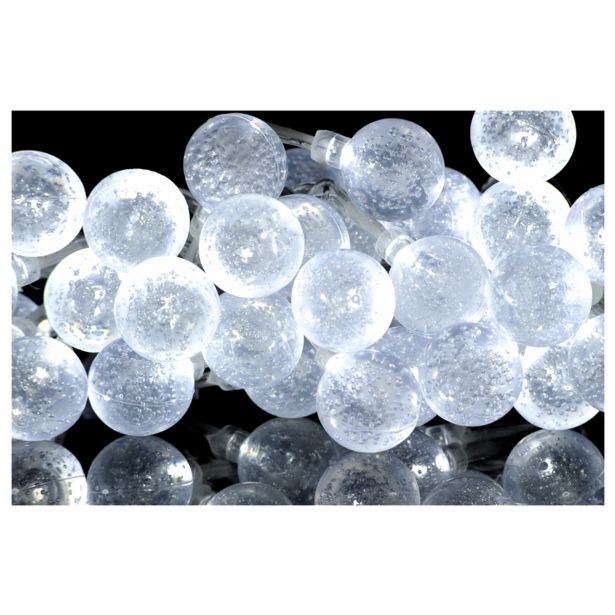 LUČKE MQ 40 LED KROGLICE 2.5 CM BELE Z MEHURČKI