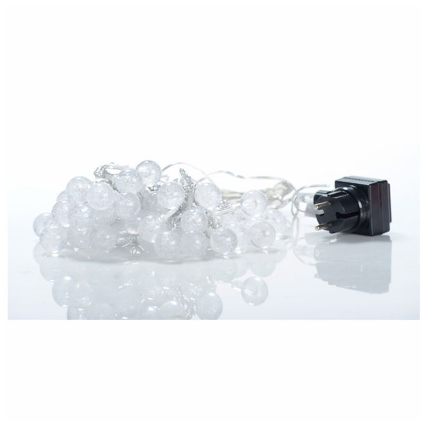 LUČKE MQ 40 LED KROGLICE 2.5 CM BELE Z MEHURČKI