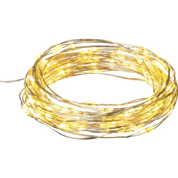 LUČKE MQ 40 MINI LED TOPLO BELA BATERIJSKE TRANSPAR. ŽICA