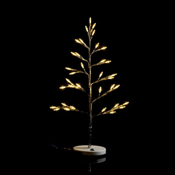 LUČKE MQ DREVO 60 CM SRBERNE BARVE TOPLO BELE BARVE