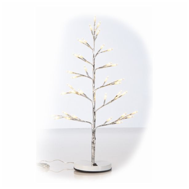 LUČKE MQ DREVO 60 CM SRBERNE BARVE TOPLO BELE BARVE