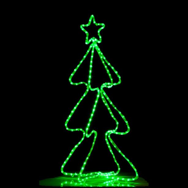 LUČKE MQ JELKA 3D LED ZELENA 120 CM( V) SVETLOBNA CEV