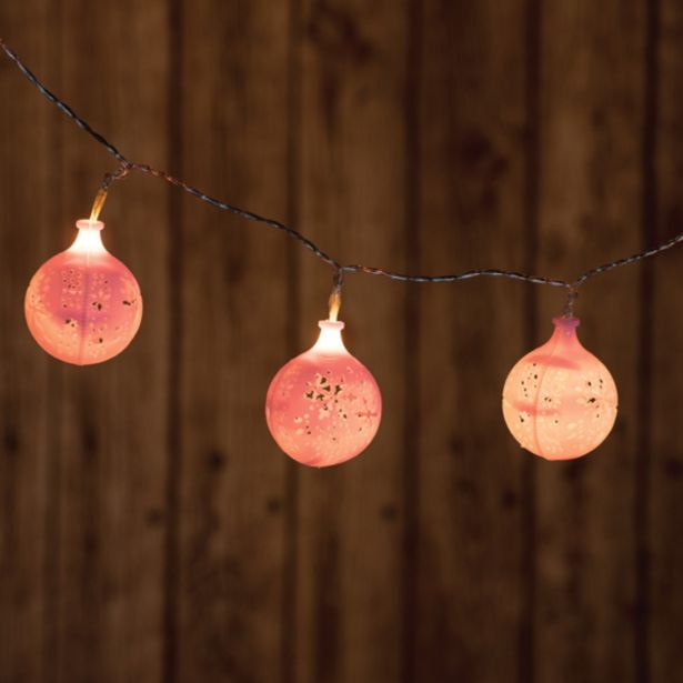 LUČKE MQ KROGLE S SNEŽINKAMI 5.5 CM ROZA BARVE