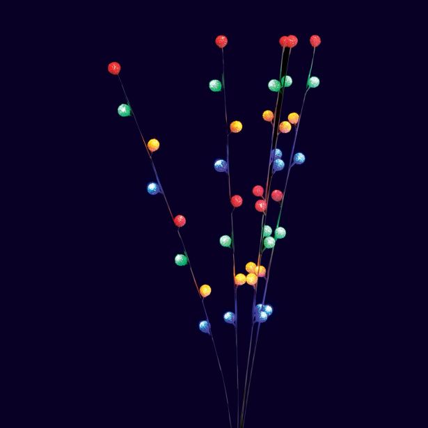 LUČKE MQ LED BELE VEJE 120 CM 40 MEHKIH KROGLIC