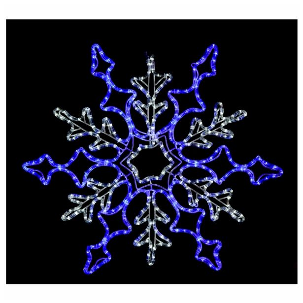 LUČKE MQ SNEŽINKA LED BELA/MODRA PREMER 80 CM