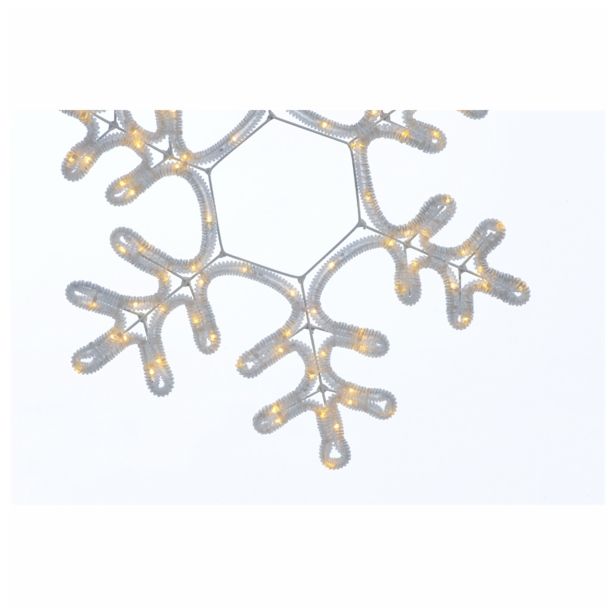 LUČKE MQ SNEŽINKA LED TOPLO BELA 42X42 CM SVETLOBNA CEV