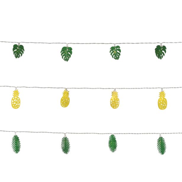 VRTNE LUČKE LUCA LIGHTING LUČKE PARTY LISTI/ANANAS RUMENO/ZELENE, DOL.165 CM