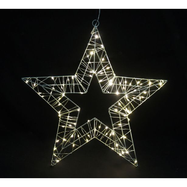 LUČKE ZVEZDA Z LUČKAMI 46X3 CM 100 LED TOPLO BELA