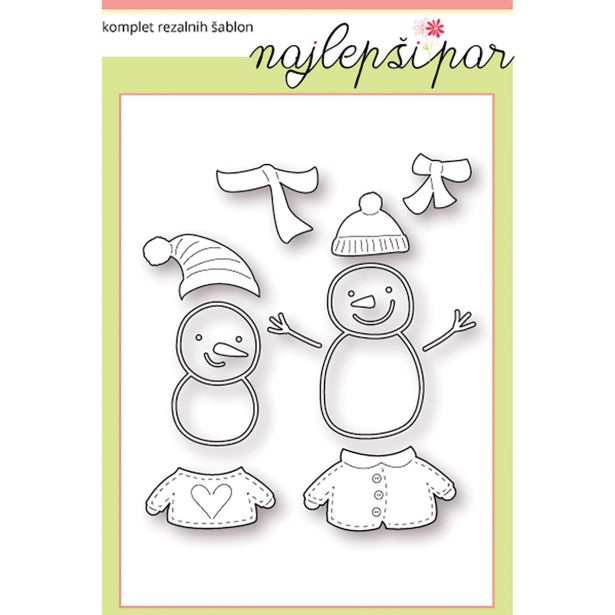 LUKNJAČ,ŠTAMPILJKA,ŠABLON RAYHER ŠABLONA RAZPOSAJENI SNEŽAK