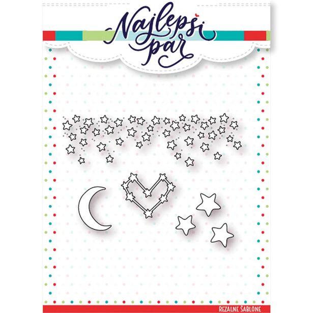 LUKNJAČ,ŠTAMPILJKA,ŠABLON RAYHER ŠABLONA ZVEZDNATO NEBO