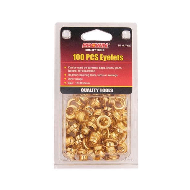 LUKNJAČI ZA USNJE PROWIN 100 KOS OBROČKI 17X10X5 MM KOVINSKI