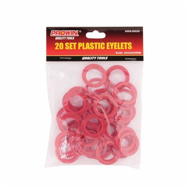 LUKNJAČI ZA USNJE PROWIN 20 KOS PVC OBROČKI 30X20X5 MM