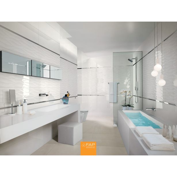 STENSKA PLOŠČICA FAP LUMINA LINE WHITE GLOSS 25X75