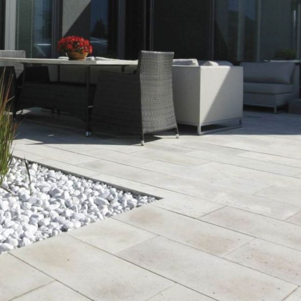 BETONSKA PLOŠČA SEMMELROCK LUSSO TIVOLI, PLOŠČA 60/30/4.5 CM. KREMNO BELA