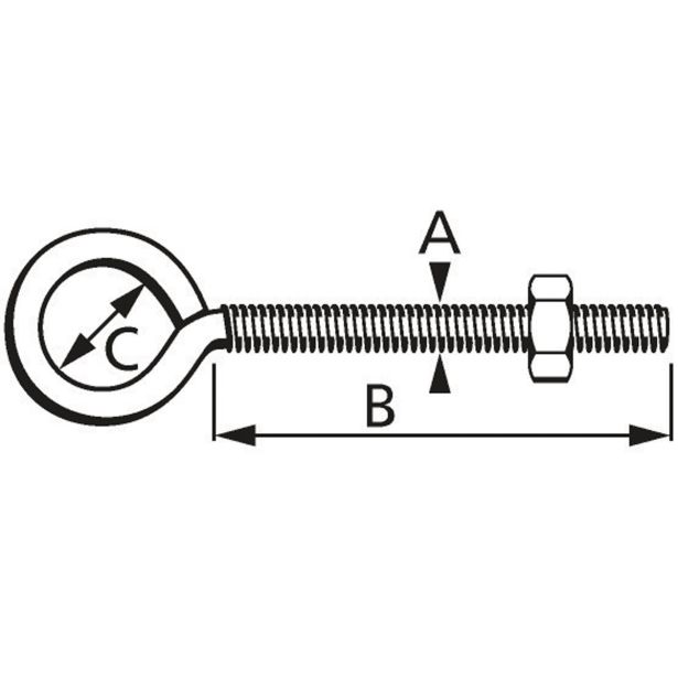 OČESNI VIJAK M-6X40X60X10 A2F V ZAVITKU JE 4 KOS
