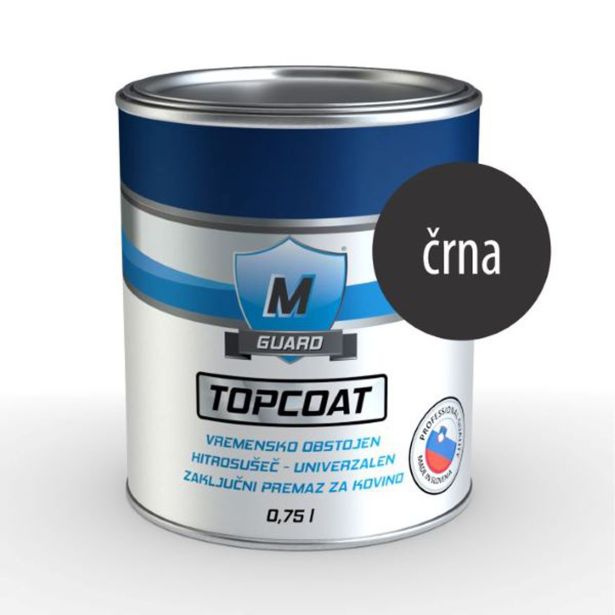 M-GUARD TOPCOAT RAL 9005 ČRNI SIJAJNI 0,75L