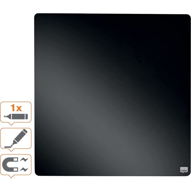 MAGNETNA TABLA NOBO TABLE QUARTER 36X36 CM ČRNA 1903774