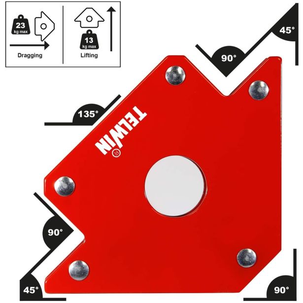 MAGNETNI KOTNIK TELWIN 45/90/135 ST., DO 23 KG
