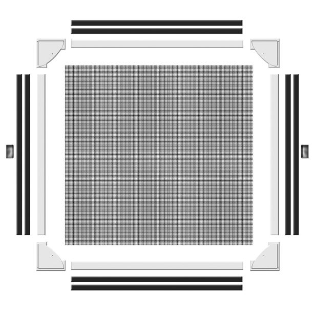 PRIBOR SCHELLENBERG MAGNETNI OKVIR ZA OKNO PROTI INSEKTOM 100X120CM BELA