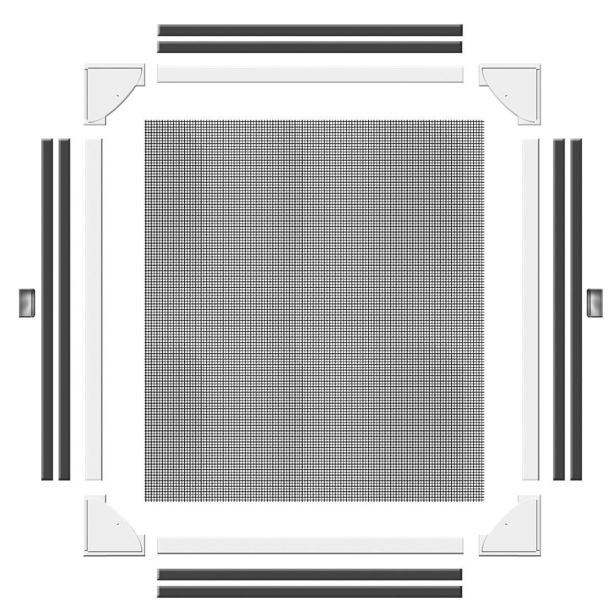 SCHELLENBERG MAGNETNI OKVIR ZA STREŠNO OKNO Z ZAŠČITNO MREŽO PROTI INSEKTOM IZ FIBERGLASA 80X140 CM BEL