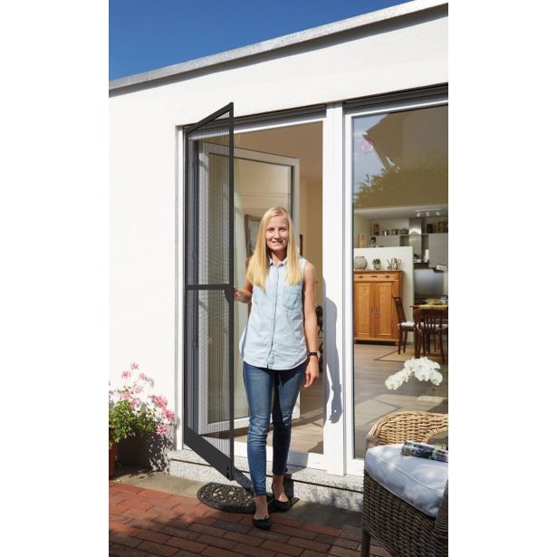 SCHELLENBERG KOMARNIK ZA VRATA Z ALUMINIJASTIM OKVIRJEM PLUS 100X210 ANTRACIT