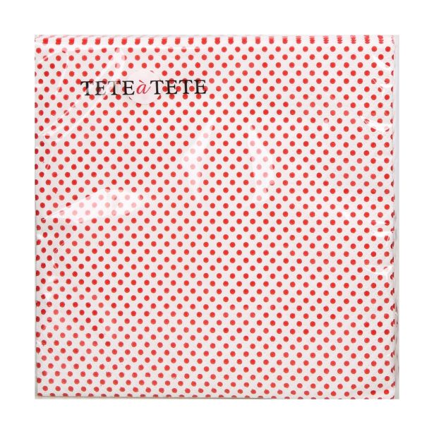 SERVIETE MAJHNE RDEČE PIKE 33X33