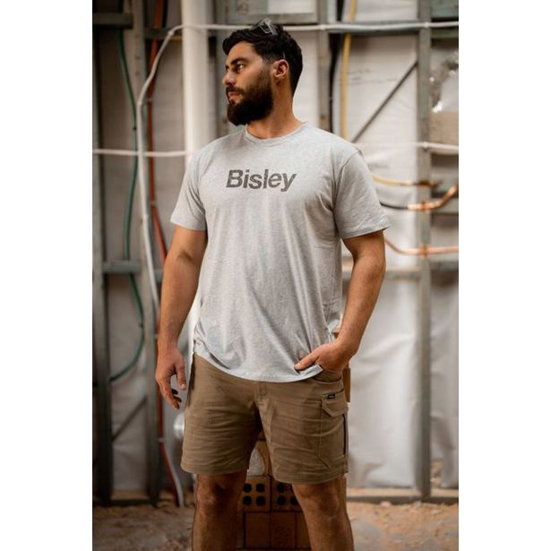 MAJICA KRATKI ROKAV BISLEY LOGO TEE M SIVA