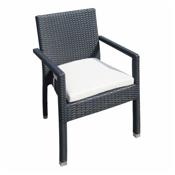 STOL IZ UMETNEGA RATANA BIVA MALAGA JAZZ Z BEŽ BLAZINO