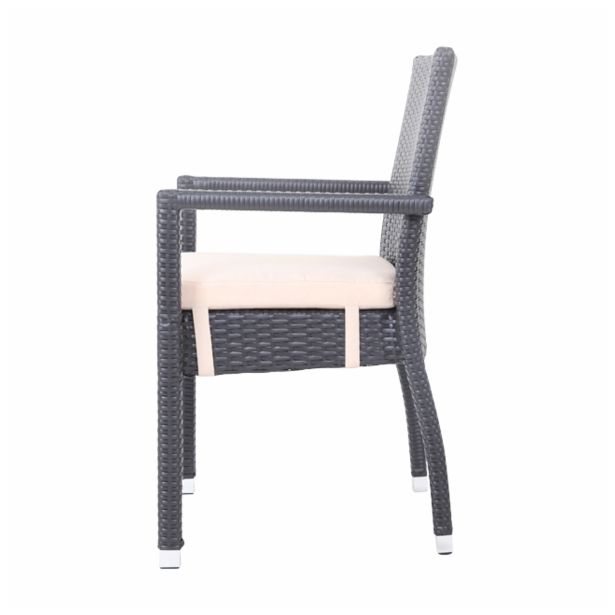 STOL IZ UMETNEGA RATANA BIVA MALAGA JAZZ Z BEŽ BLAZINO