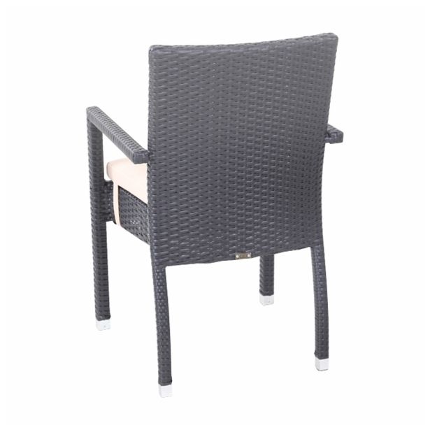 STOL IZ UMETNEGA RATANA BIVA MALAGA JAZZ Z BEŽ BLAZINO