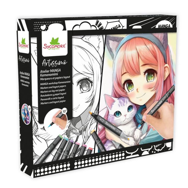 MANGA USTVARJALNI SET, KEMONOMIMI