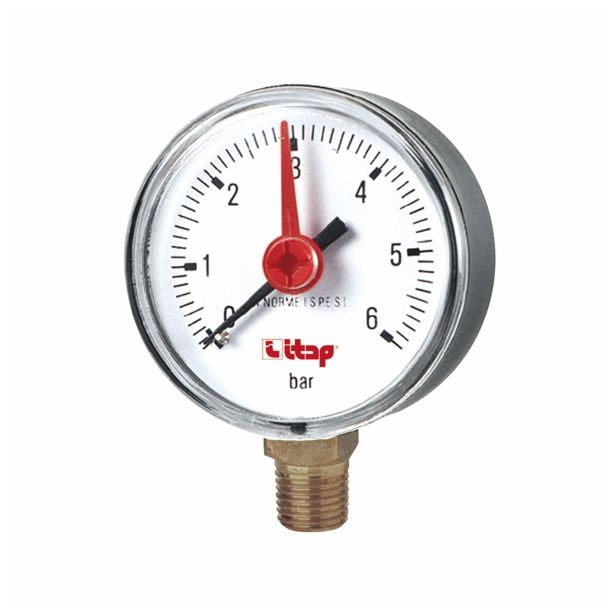 MANOMETER ITAP 50 0-6 BAR ART. 482R 6.35 MM (1/4)
