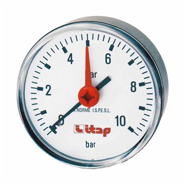 MANOMETER ITAP 63 0-10 BAR ART. 483 6.35 MM (1/4) PRIK. ZADAJ