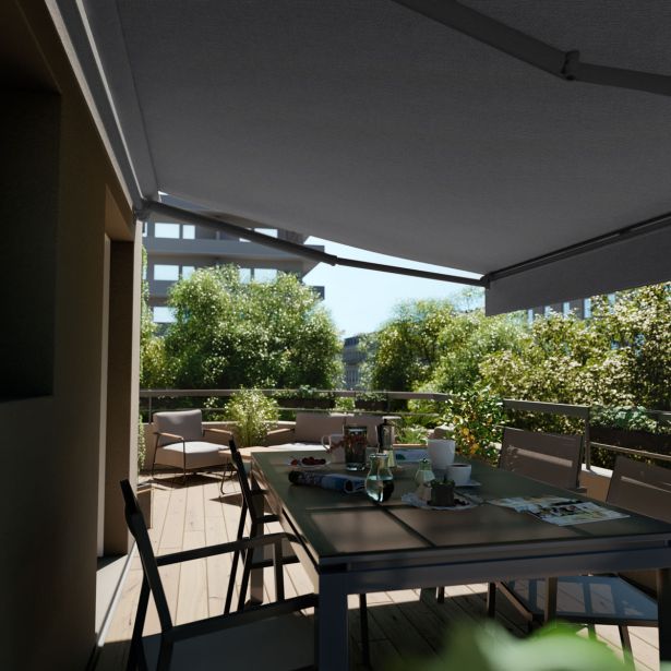 MARKIZA, TENDA NATERIAL CALIMA 250X200 CM, SIVA ROČNA