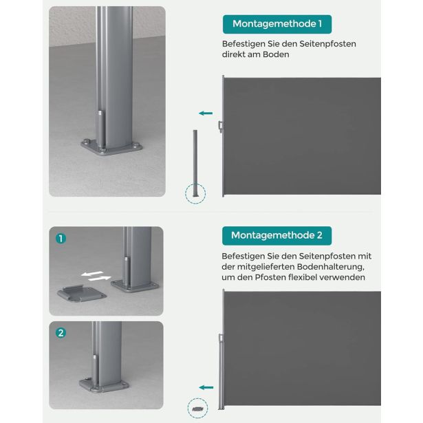 STRANSKA PREGRADA SONGMICS GSA165G02 160X350