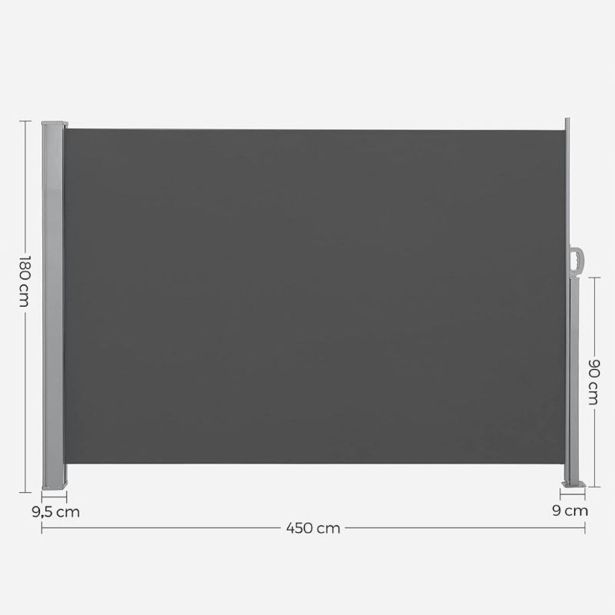 STRANSKA PREGRADA SONGMICS GSA589G01 180X450