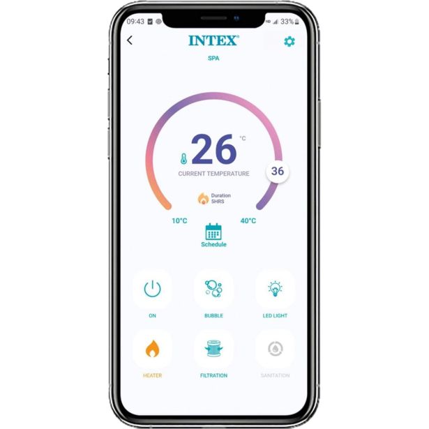 MASAŽNI BAZEN INTEX GLOW DELUXE ROUND ZA 4 OSEBE