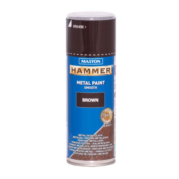 MASTON BARVNI SPREJ HAMMER GLADEK EFEKT RJAVI 400ML
