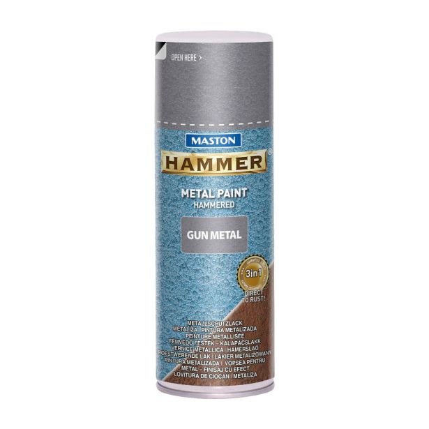 MASTON BARVNI SPREJ HAMMER KOVAN EFEKT KOVINSKO SIVI 400ML