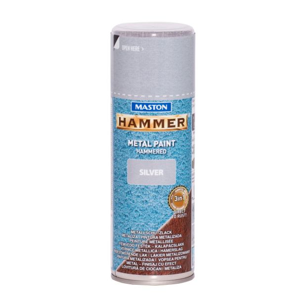 MASTON BARVNI SPREJ HAMMER KOVAN EFEKT SREBRNI 400ML