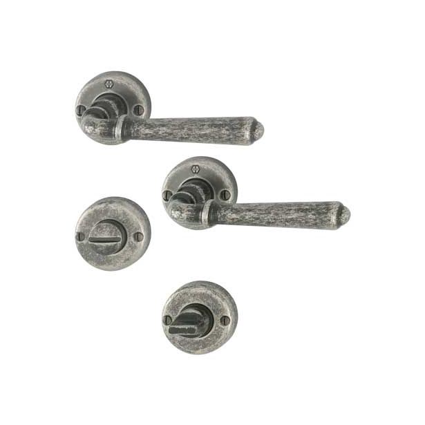 MEDEN.KLJUKA ZA VRATA HOPPE ELBA ANTIK Z ROZETO WC F56